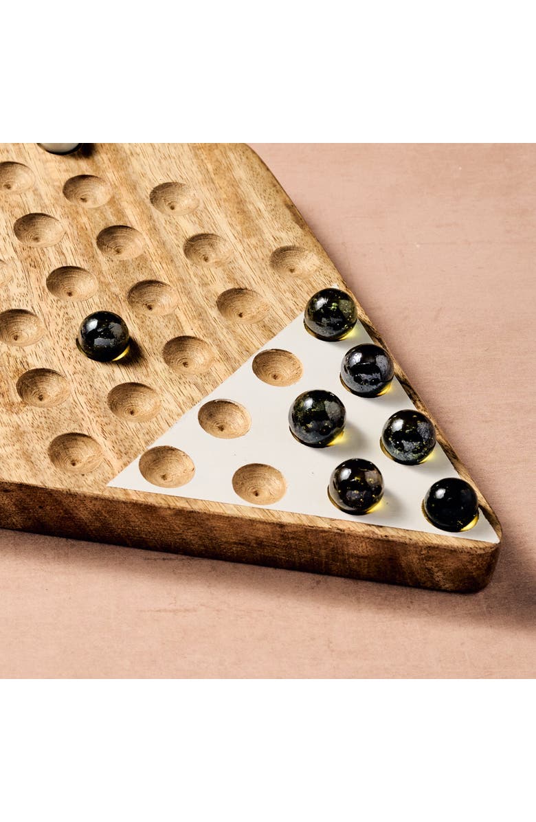 Ten Thousand Villages Maza Chinese Checker 2 Player Set, Alternate, color, Brown