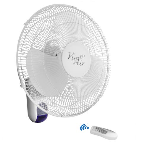 16 Inch 3 Speed Plastic Wall Fan with Remote Control