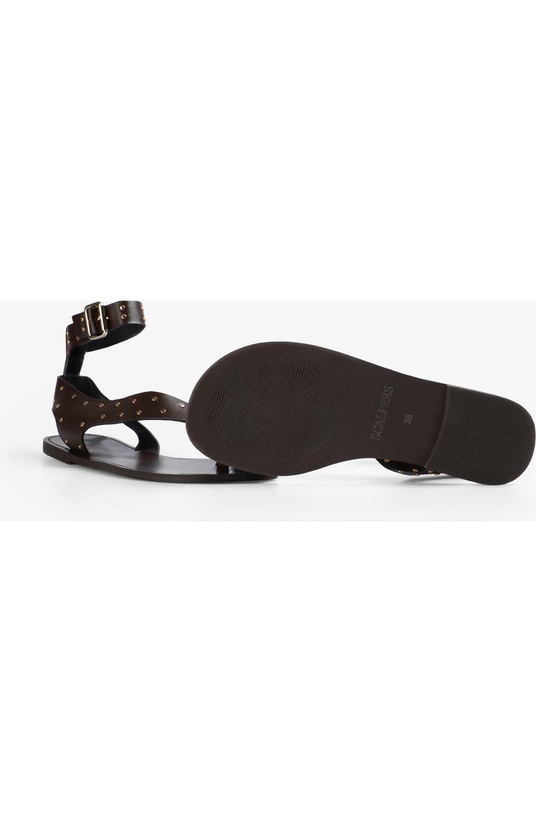 Scalpers Atenas Studs Sandal, Alternate, color, Darkbrown