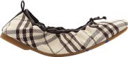 Burberry Check Fawn Ballerinas