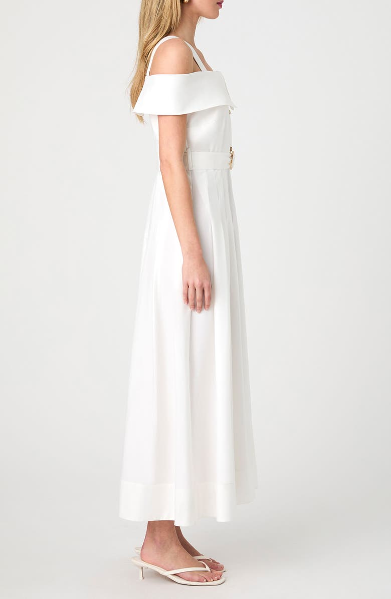 French Connection Belted Cold Shoulder Maxi Dress, Alternate, color, 10-Summer White