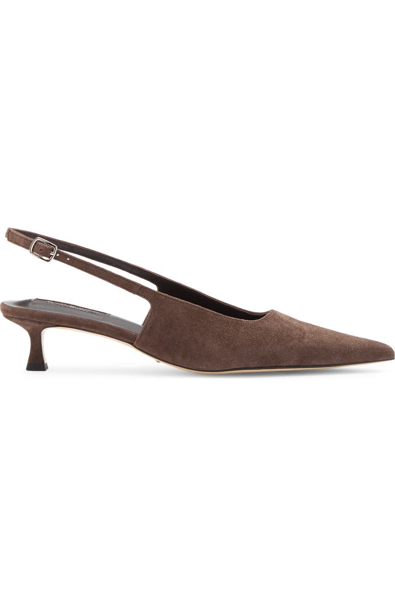 Crush Slingback Pointed Toe Kitten Heel Pump