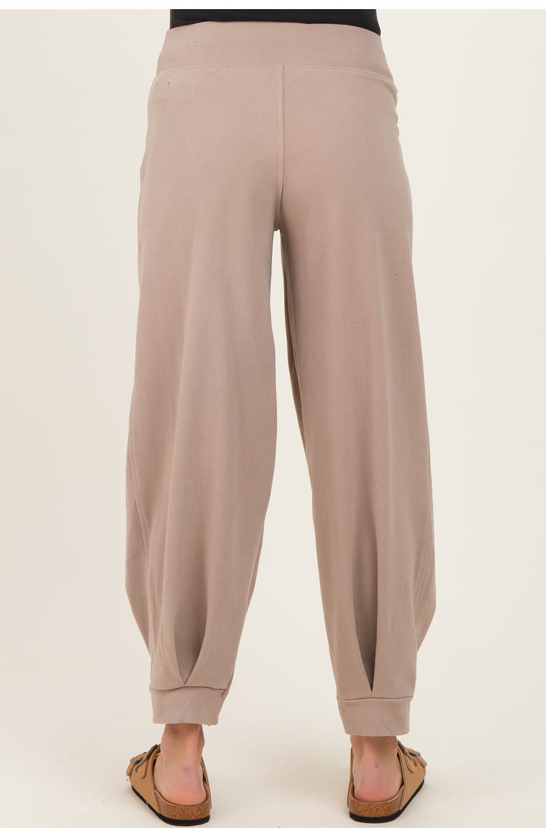 PinkBlush Brushed Knit Barrel Leg Joggers, Alternate, color, Taupe