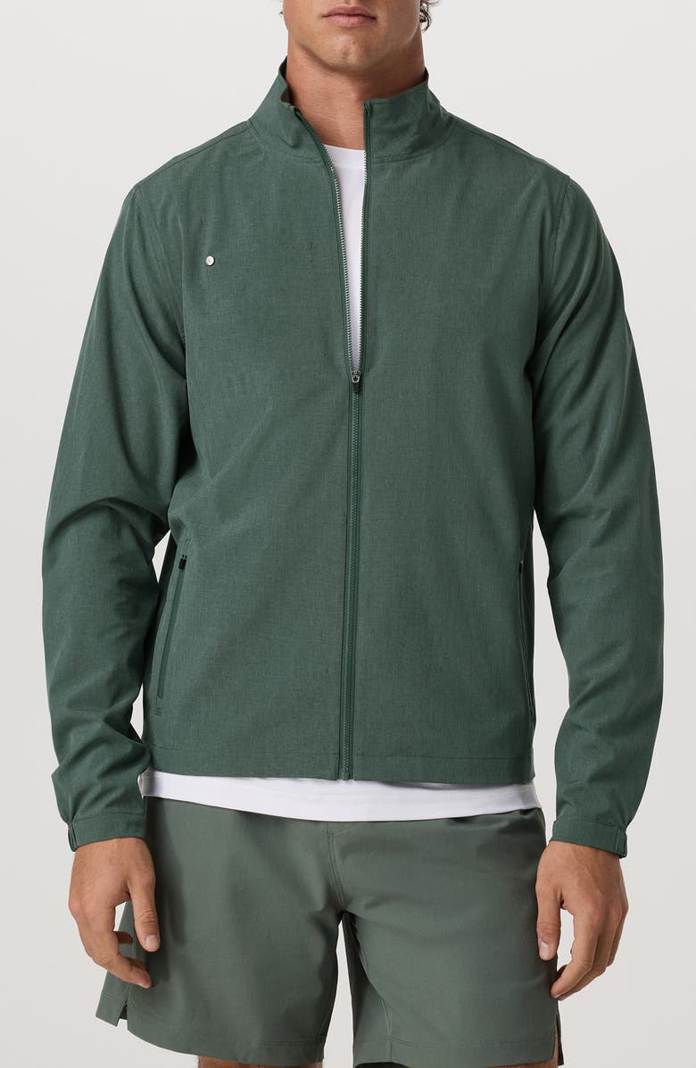 Vuori Venture Track Jacket, Main, color, Agate Green Lin Text