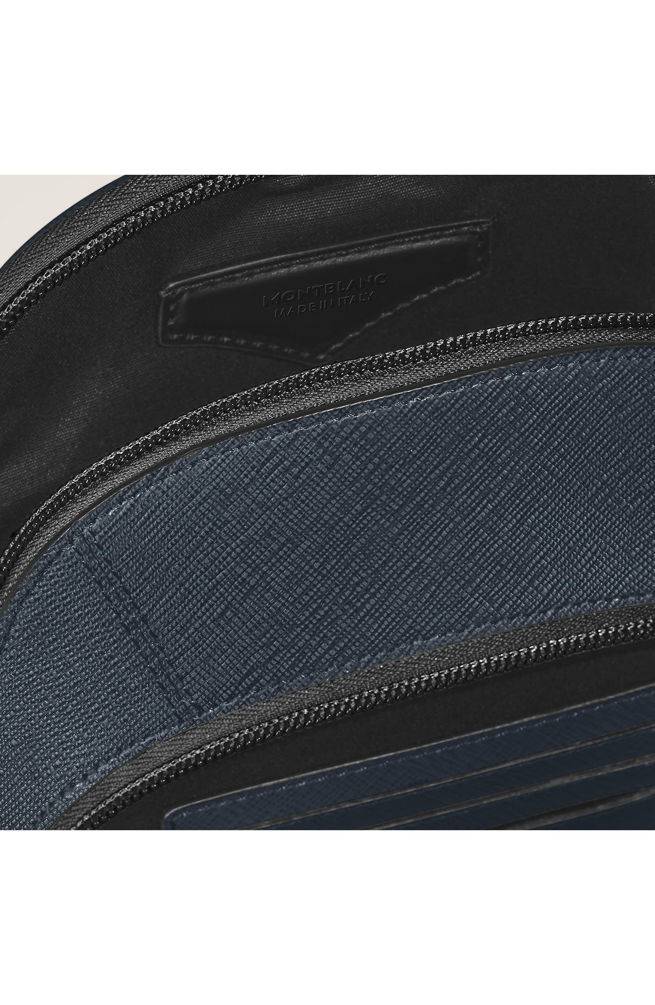 Montblanc Sartorial Convertible Leather Sling Bag, Alternate, color, Tweed Blue