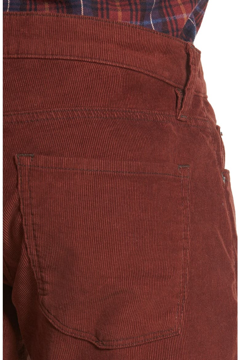 '718' Slim Fit Stretch Corduroy Pants, Alternate, color, BARK