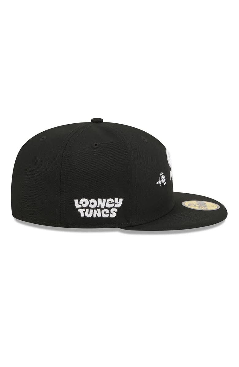 New Era Men's New Era Black Chicago White Sox Looney Tunes Bugs Bunny 59FIFTY Fitted Hat, Alternate, color, Black