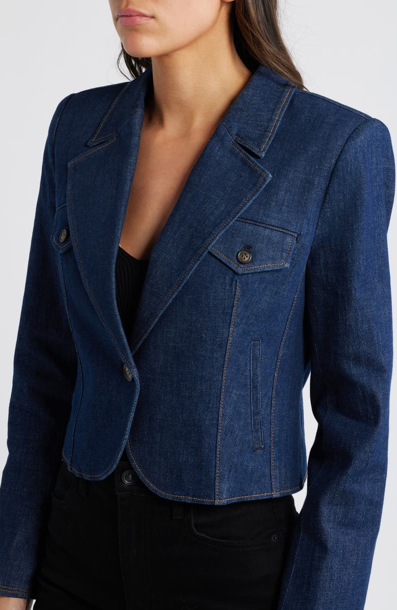 PAIGE Betania Crop Denim Blazer, Alternate, color, 