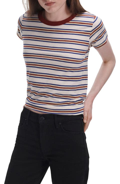 The Slub Stripe Cotton T-Shirt