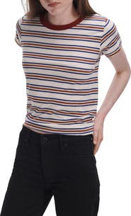 rag & bone The Slub Stripe Cotton T-Shirt