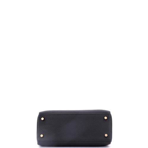 Pre-owned Hermes  Hermes Kelly Handbag Black Togo With Gold Hardware 25 In Black