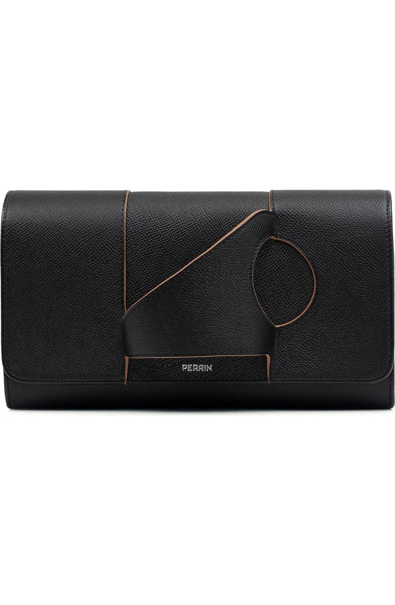 PERRIN PARIS L'Asymetrique Clutch, Main, color, Black