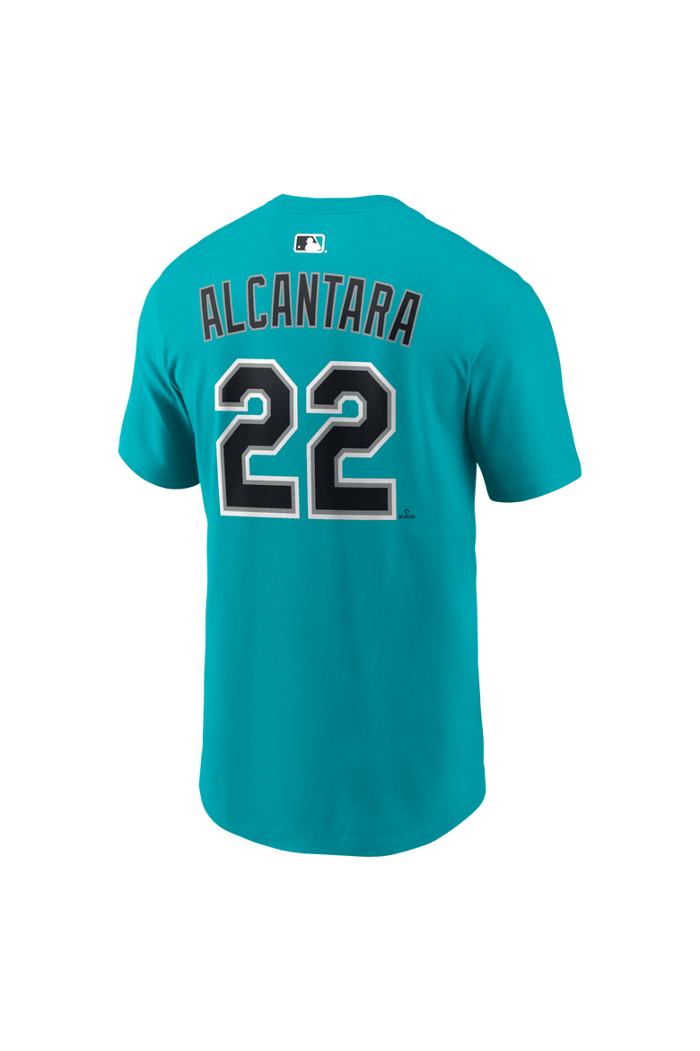 Name & Number T-Shirt Nike Sandy Alcantara Teal Miami Marlins Name & Number T-Shirt, Alternate, color, Teal