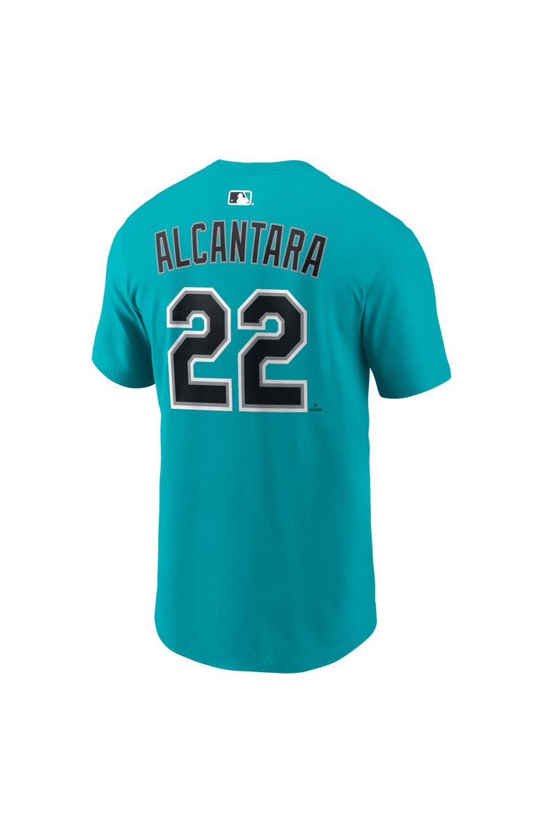 Nike Name & Number T-Shirt Nike Sandy Alcantara Teal Miami Marlins Name & Number T-Shirt, Alternate, color, Teal
