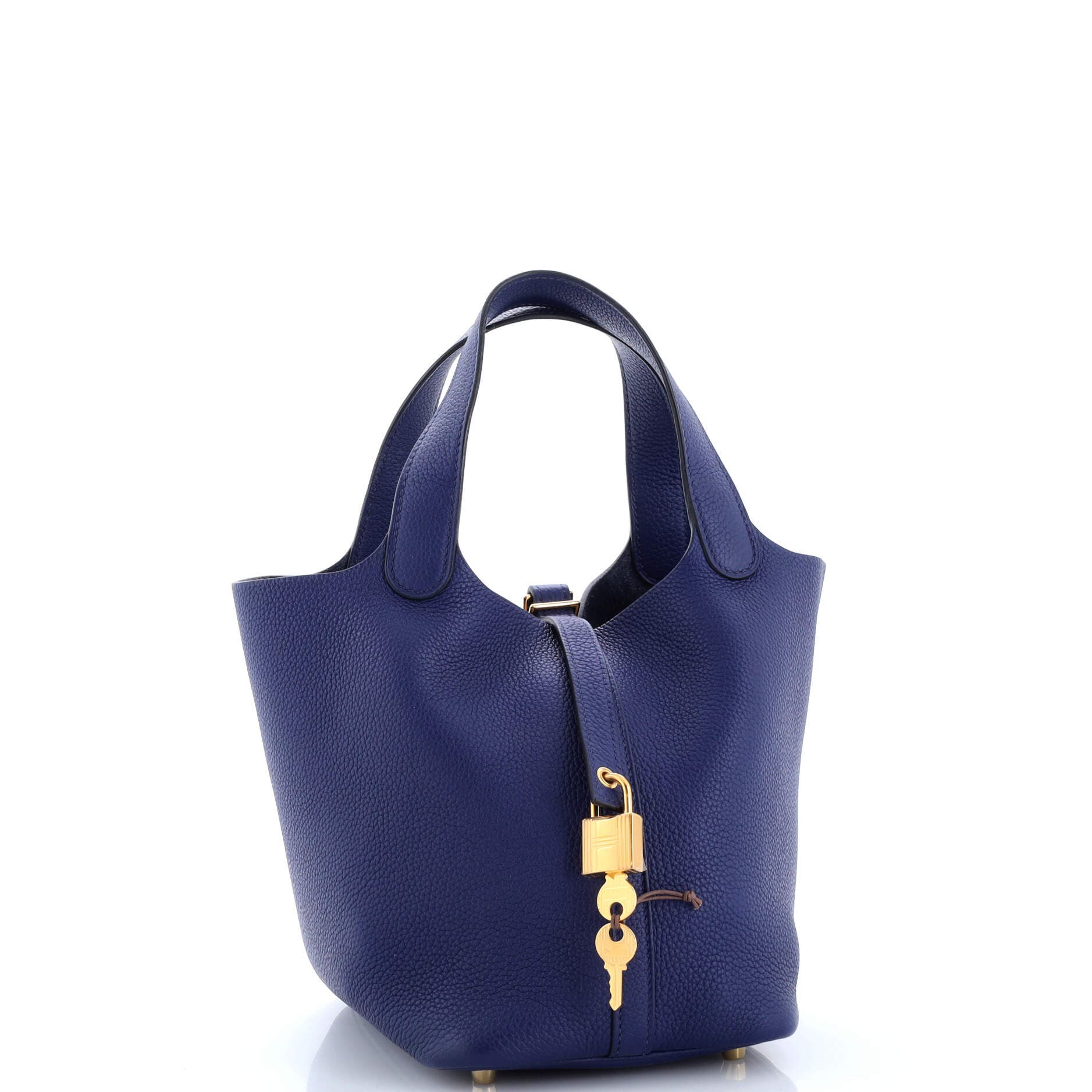 Pre-Owned Hermes Picotin Lock Bag Maurice PM, Alternate, color, Bleu Saphir