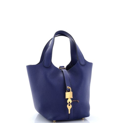 Pre-owned Hermes Hermes Picotin Lock Bag Maurice Pm In Blue