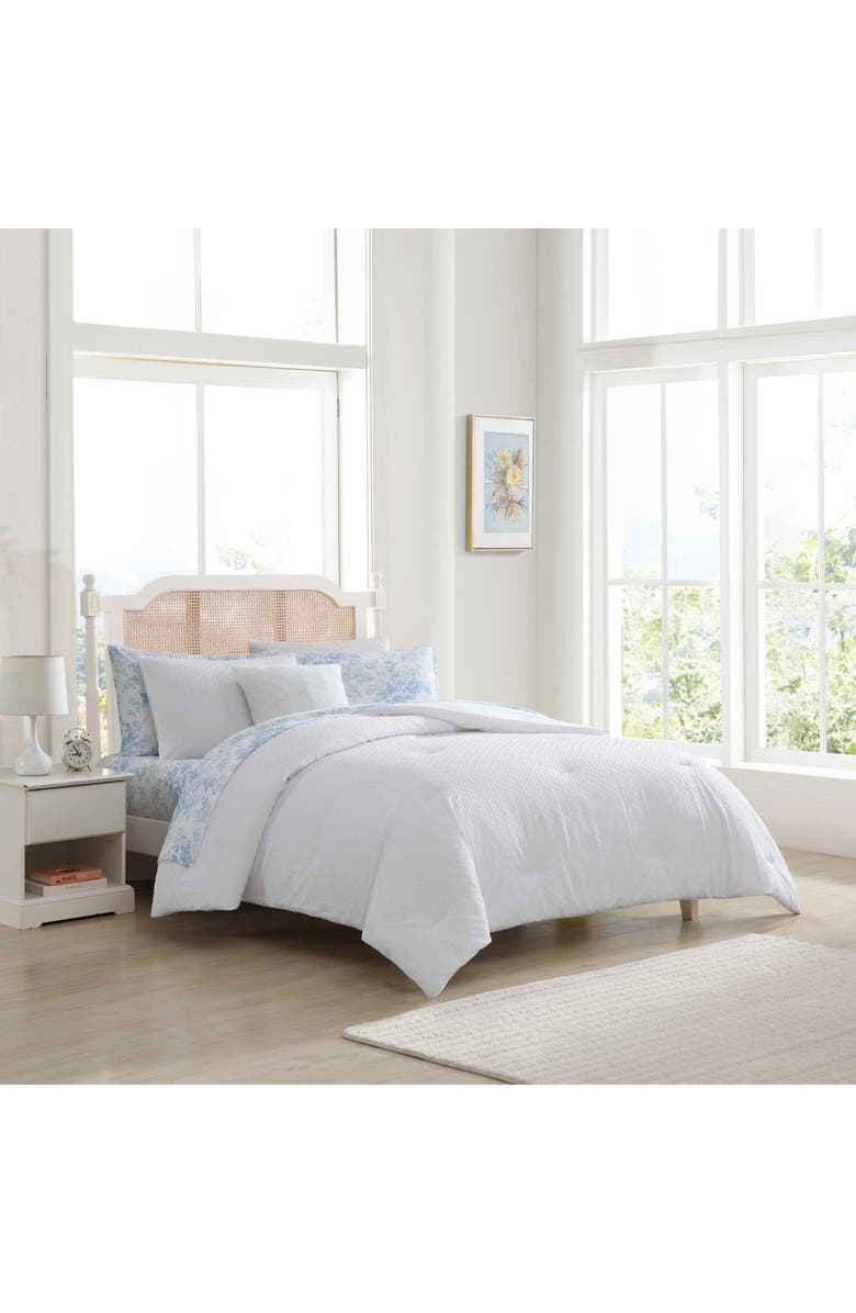 Laura Ashley Margaret Comforter & Sham 3-Piece Set, Alternate, color, White