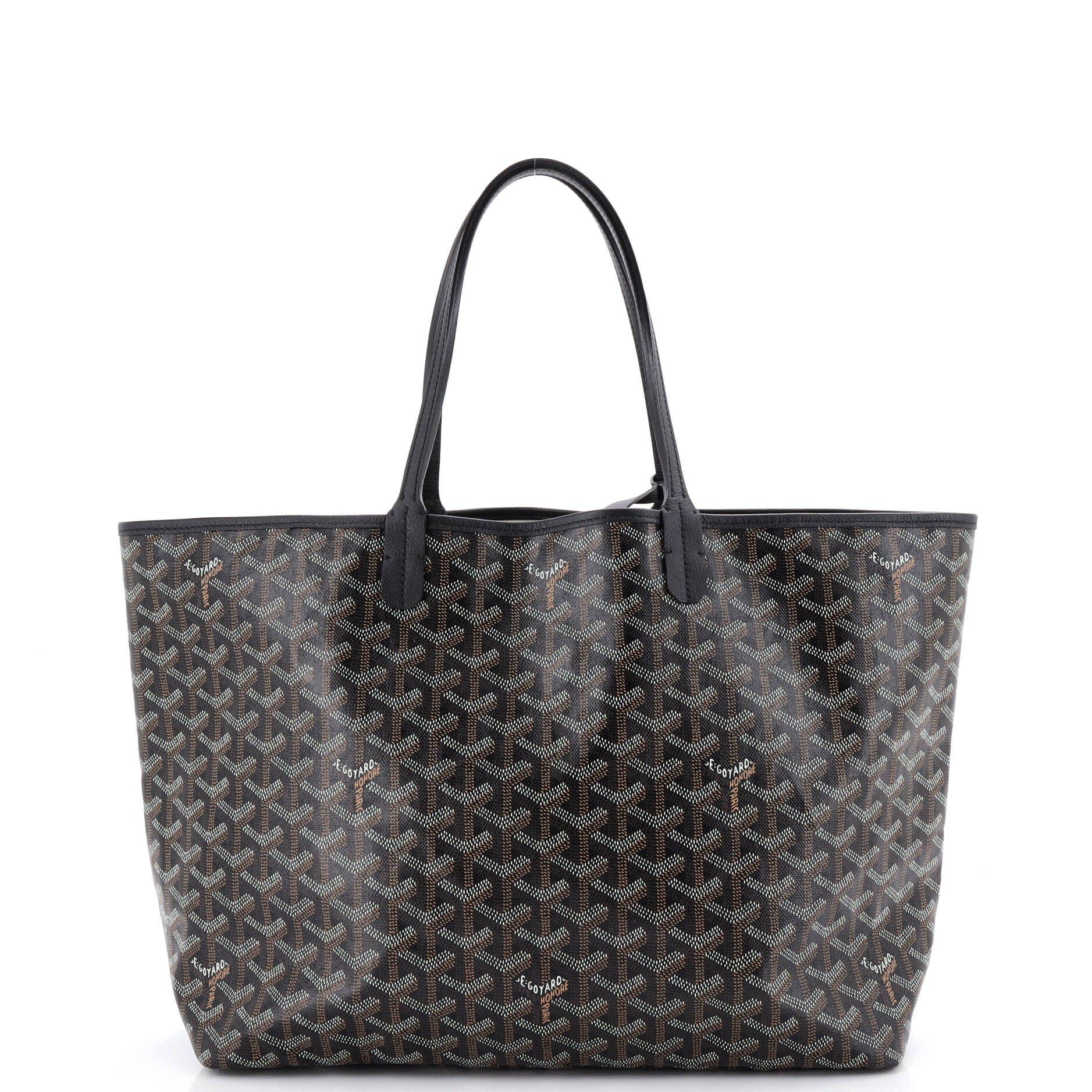 Pre-Owned Goyard Saint Louis Tote Coated Canvas PM, Main, color, Black