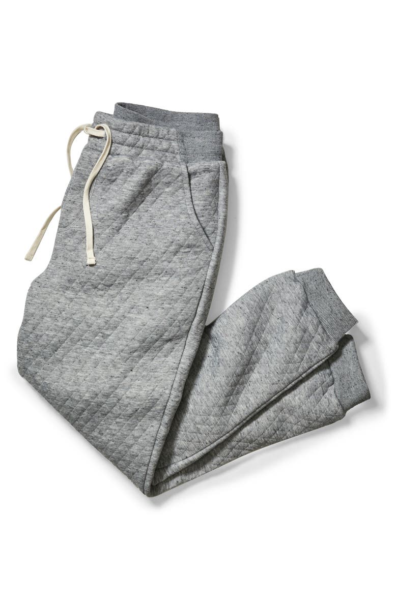 Marine Layer Corbet Quilted Joggers, Alternate, color, Grey Heather