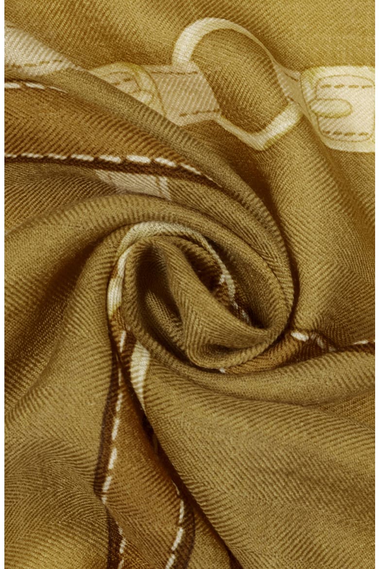 Belting Wool & Silk Square Scarf, Alternate, color, LAUREN CAMEL