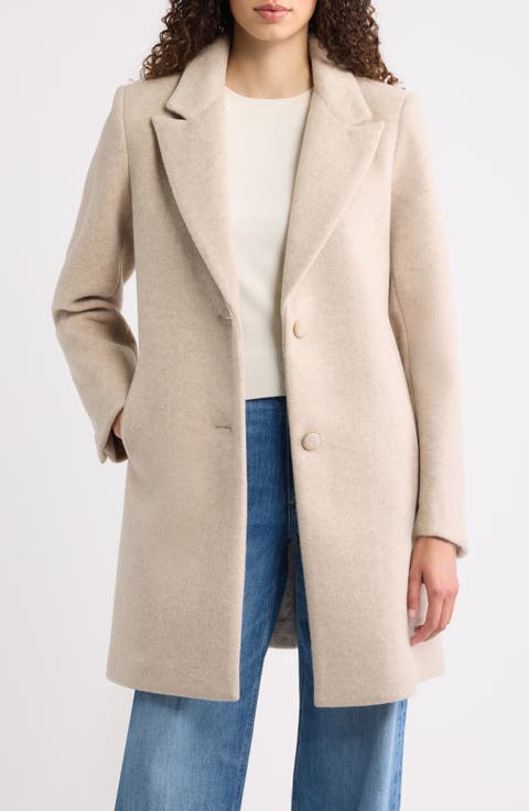 Notched Lapel Reefer Coat