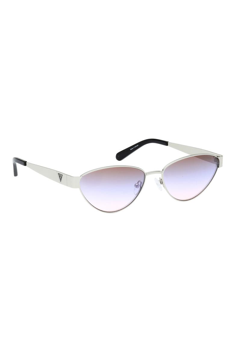 58mm Cat Eye Sunglasses, Alternate, color, NICKELTIN / GRADIENT BORDEAUX