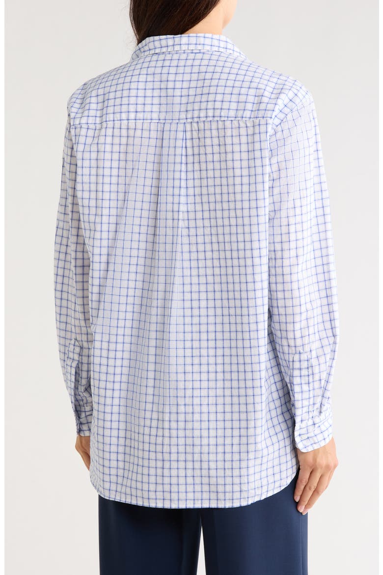 Boyfriend Button-Up Shirt, Alternate, color, WASHED BLUE WINDOWPANE