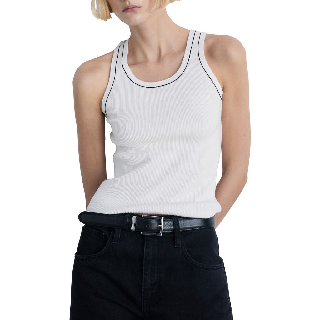 Mango Rib Tank In Gray