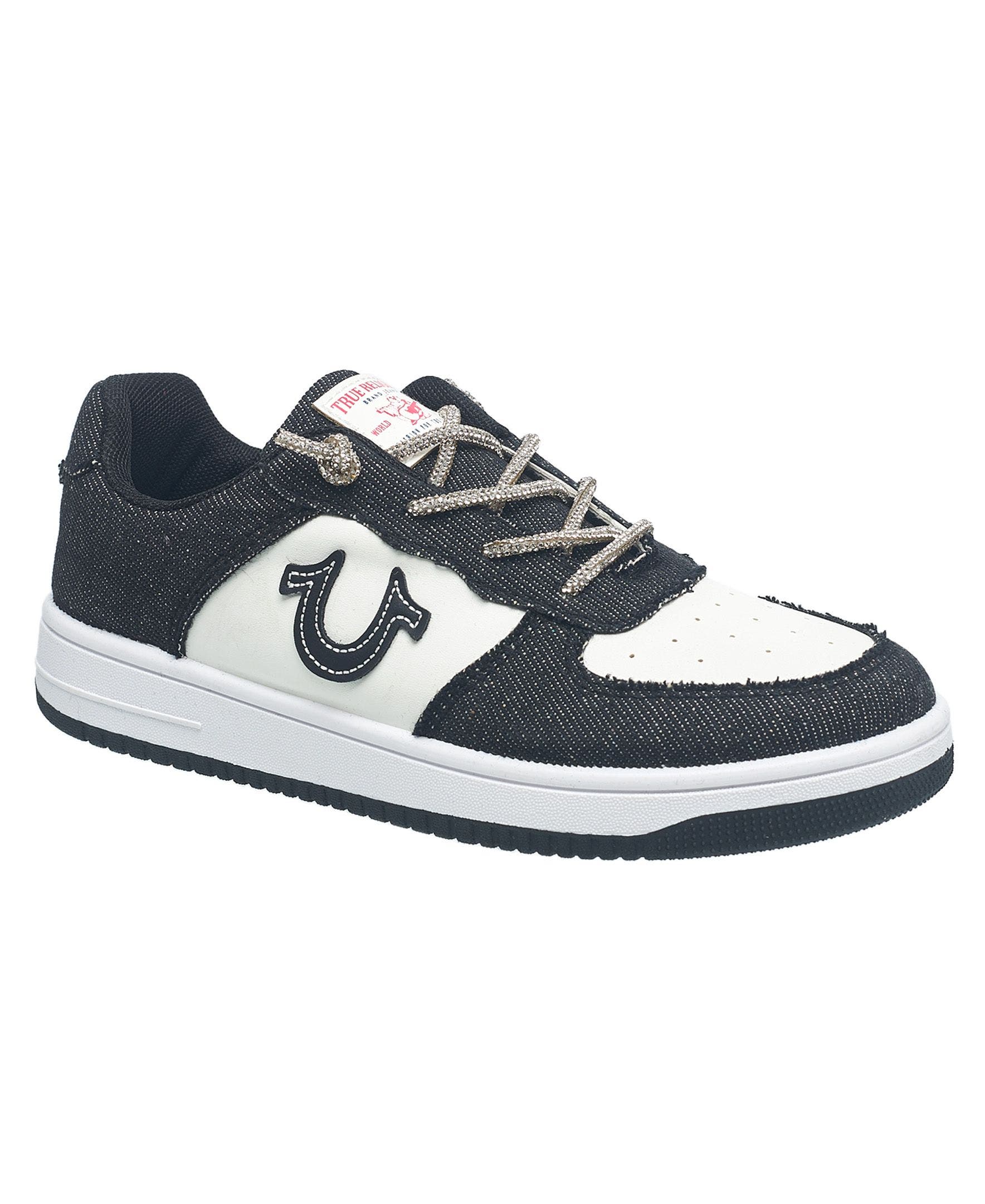 Girl's Allison Logo Sneaker, Main, color, BLACK
