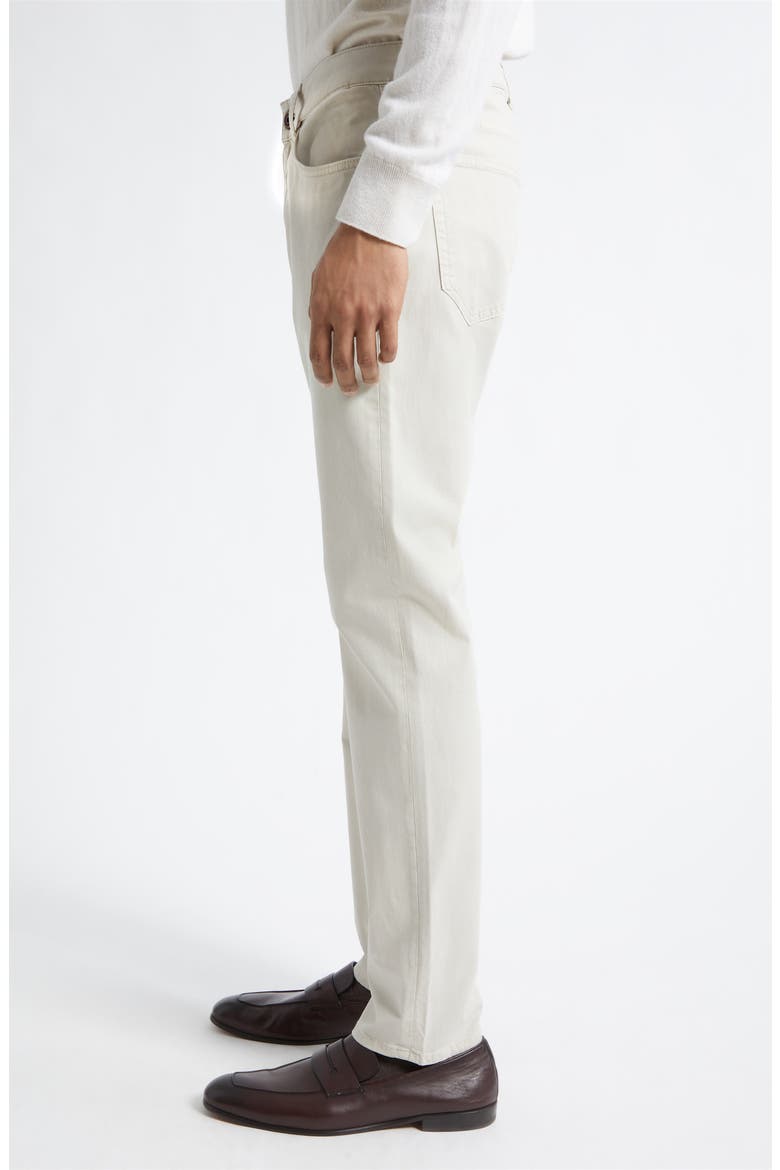Stretch Cotton & Silk Blend Jeans, Alternate, color, LIGHT BEIGE