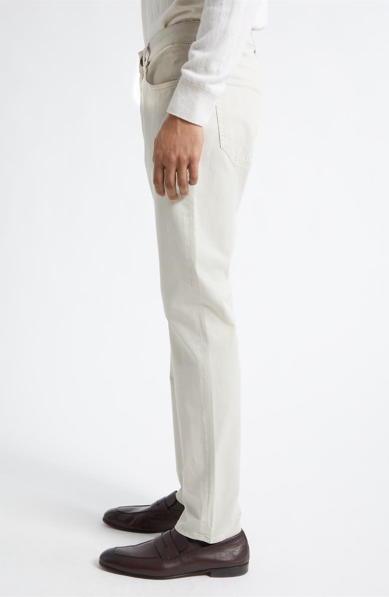 Boglioli Stretch Cotton & Silk Blend Jeans, Alternate, color, Light Beige