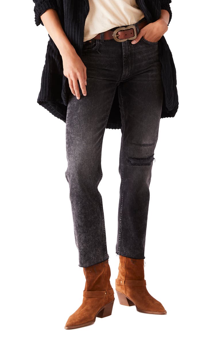 Free People Vixen High Waist Cigarette Jeans, Main, color, 