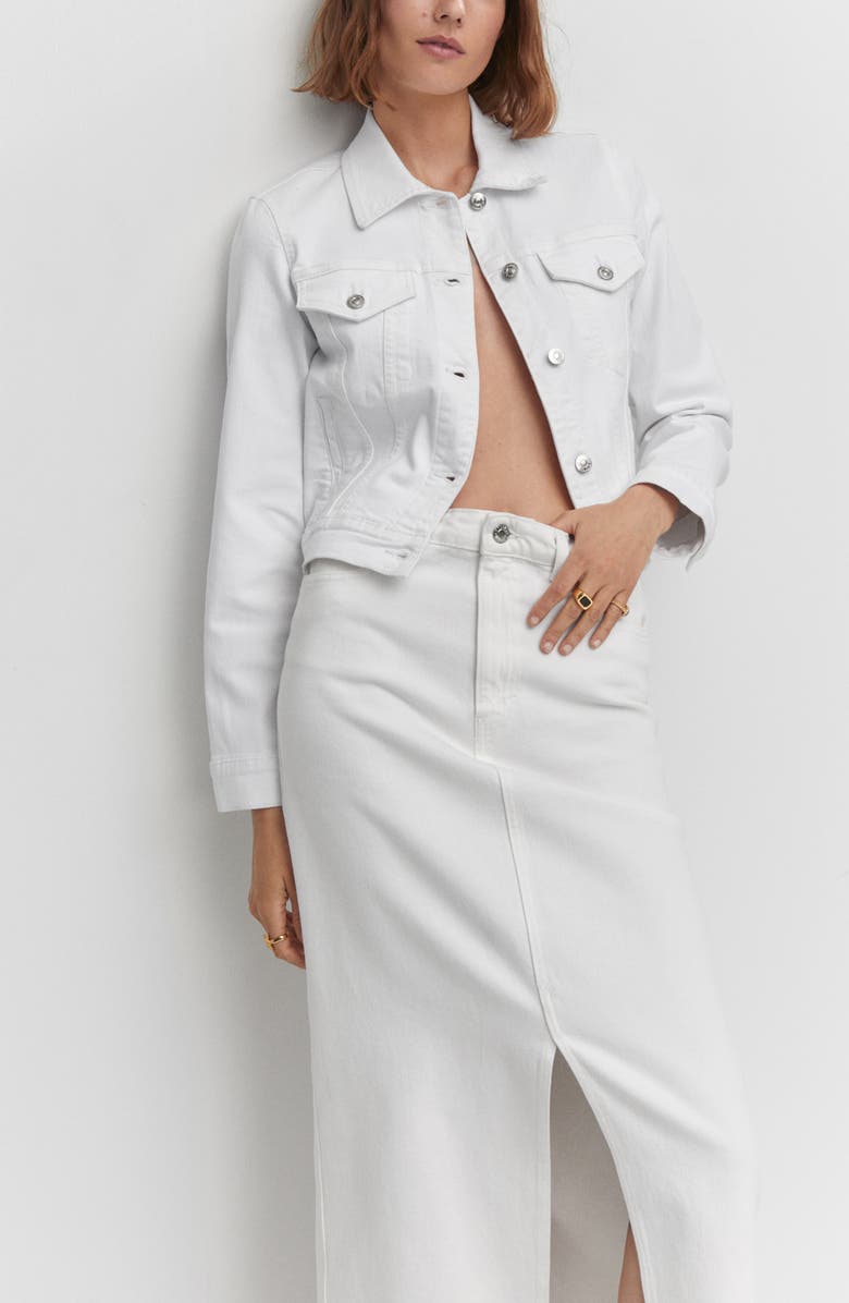 MANGO Stretch Denim Jacket, Alternate, color,