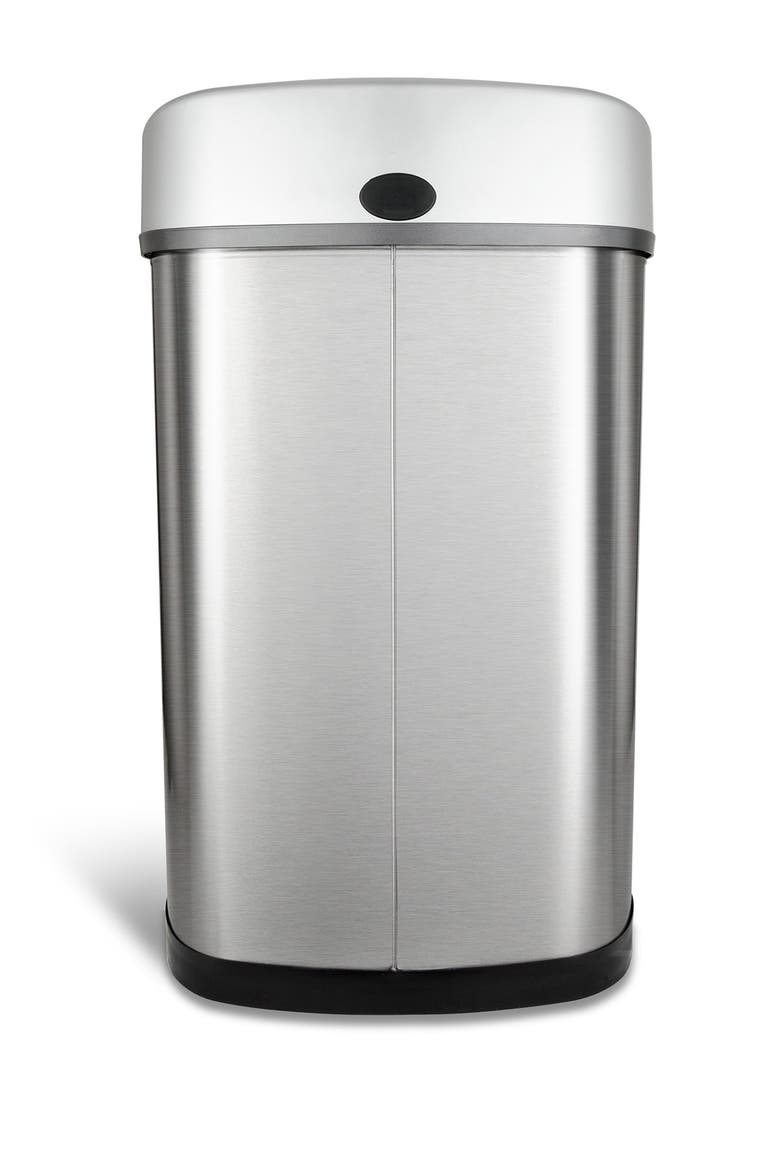 50L SENSOR TRASH CAN, Alternate, color, SILVER BLACK