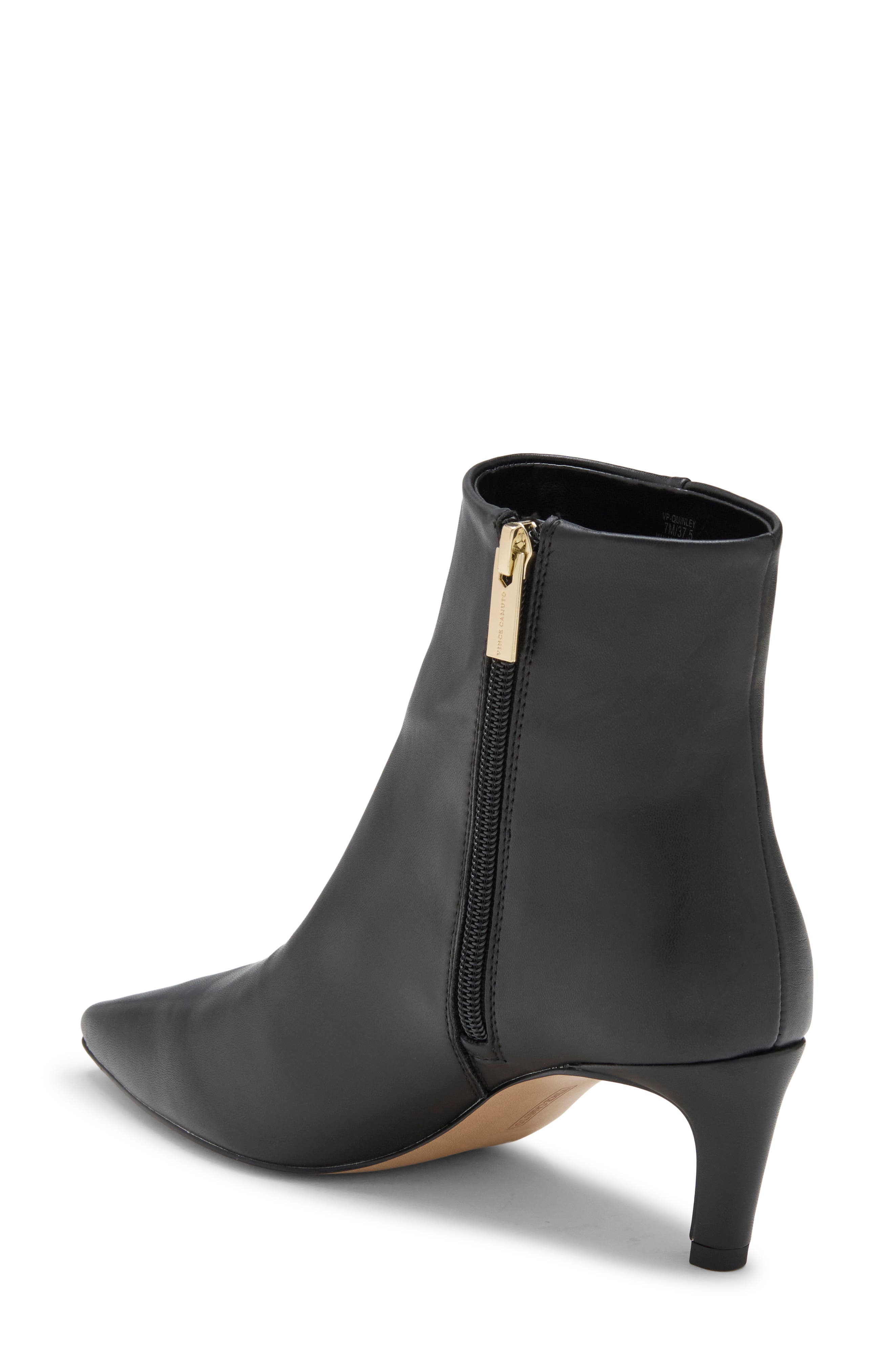 Quinley Leather Bootie, Alternate, color, BLACK