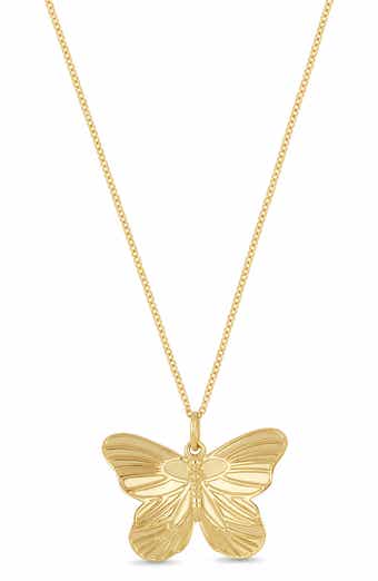 Bony Levy 14K Yellow Gold Butterfly Pendant Necklace