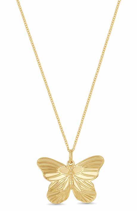 Bony Levy 14K Yellow Gold Butterfly Pendant Necklace