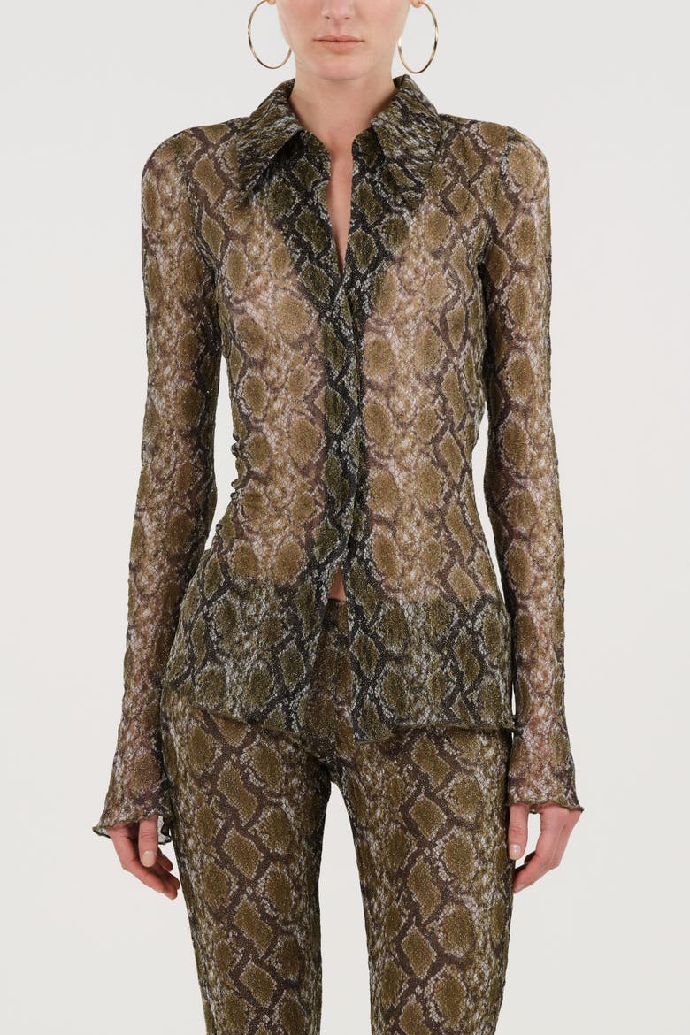 Snake Print Shirt, Main, color, Multi-Colored