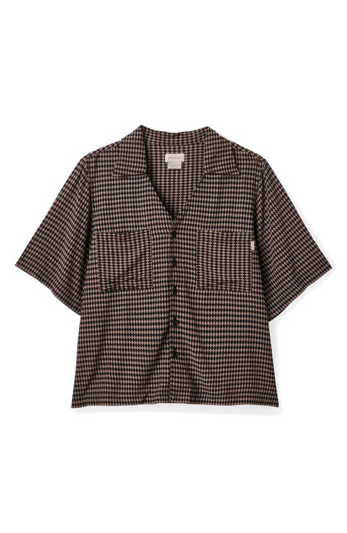 Brixton Hudson Lounge Short Sleeve Button-up Shirt In Black
