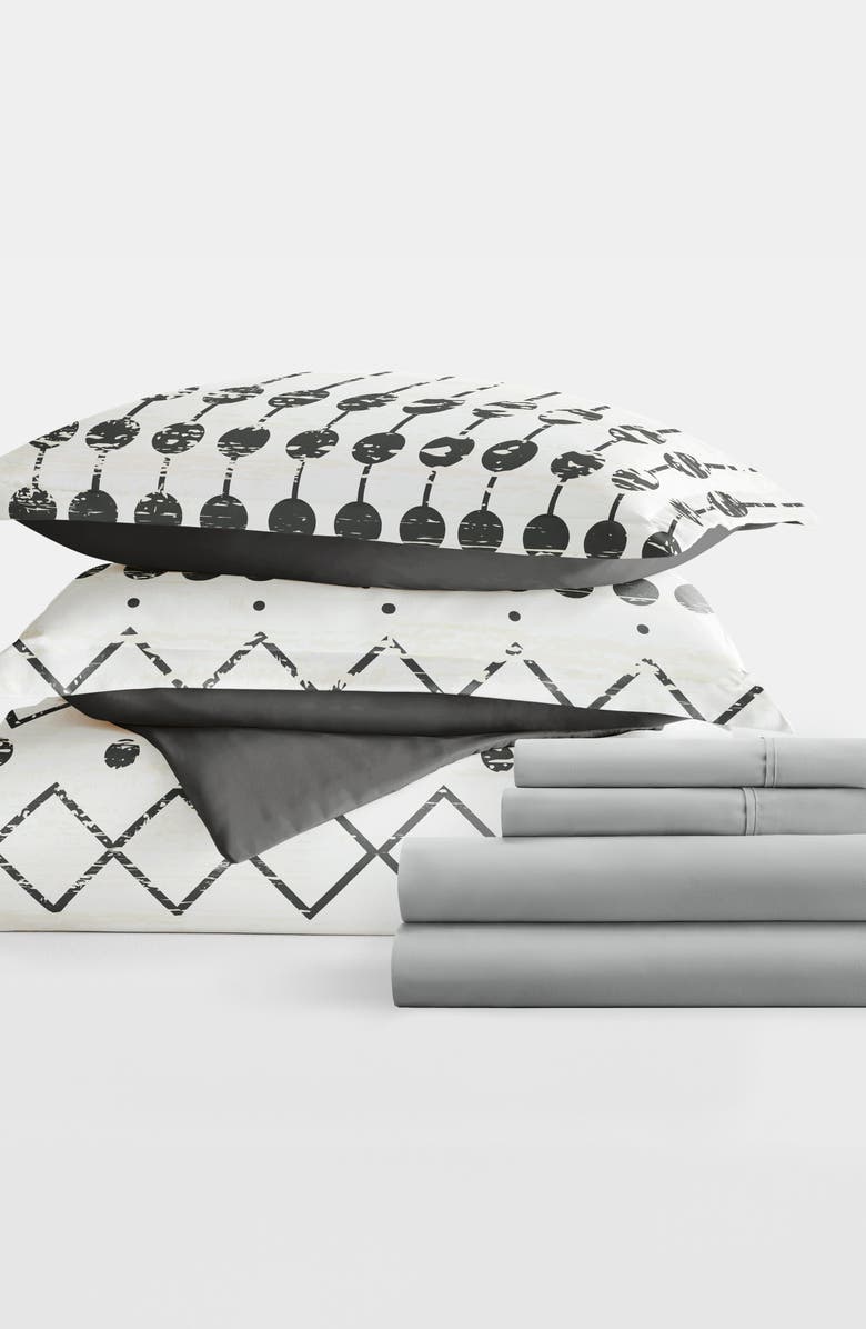 HOMESPUN Bundle Duvet Set, Main, color, Etched Gate Gray