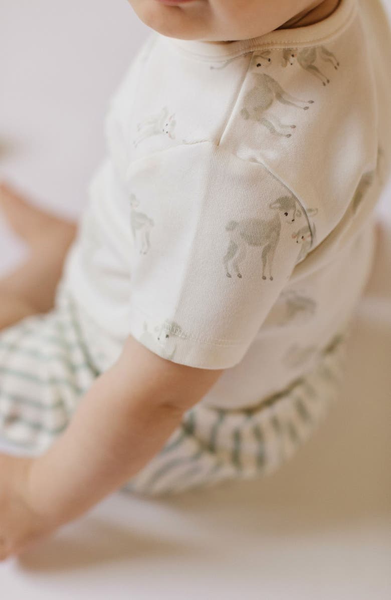 Pehr Follow Me Organic Cotton Bodysuit, Alternate, color, 