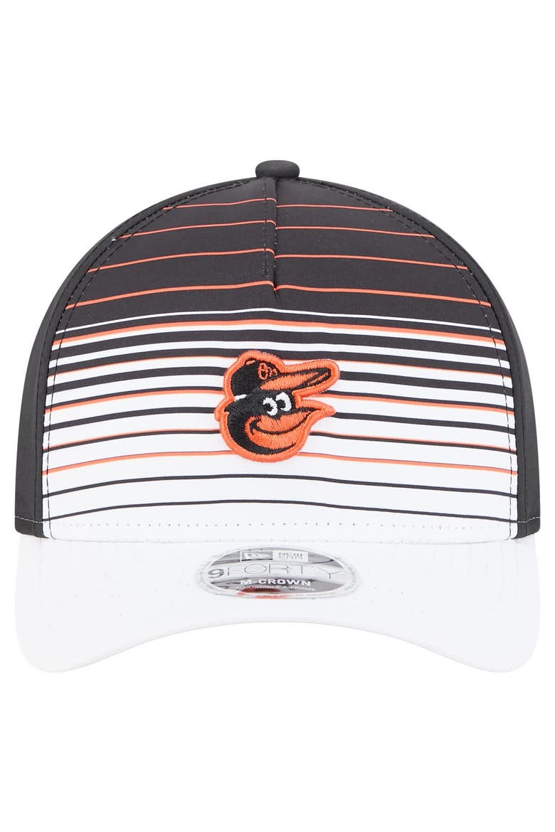 Men's New Era  Black Baltimore Orioles Gradient 9FORTY M-Crown Adjustable Hat, Alternate, color, Black