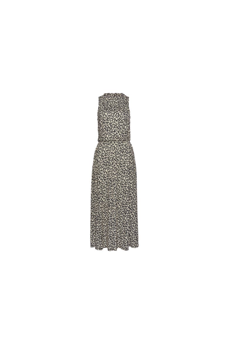 High Neck Maxi Dress, Alternate, color, Black Printed