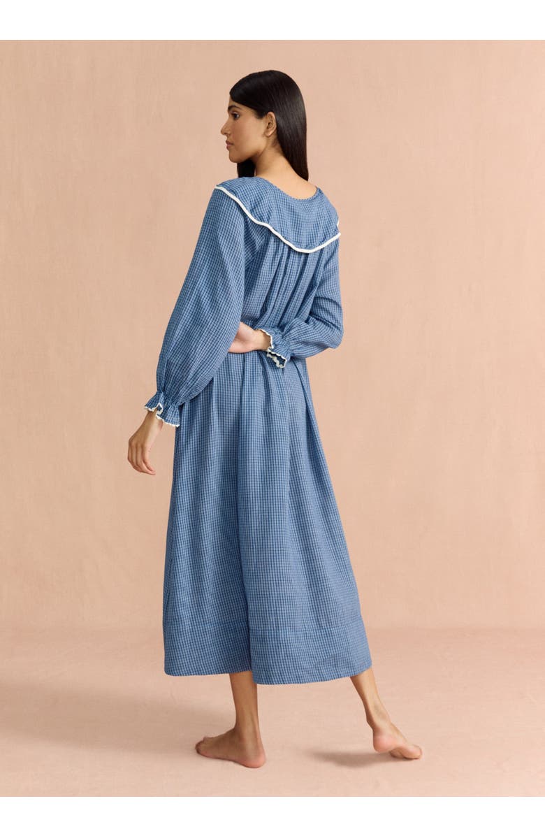 If Only If Katharine Nightdress, Alternate, color, Denim Check