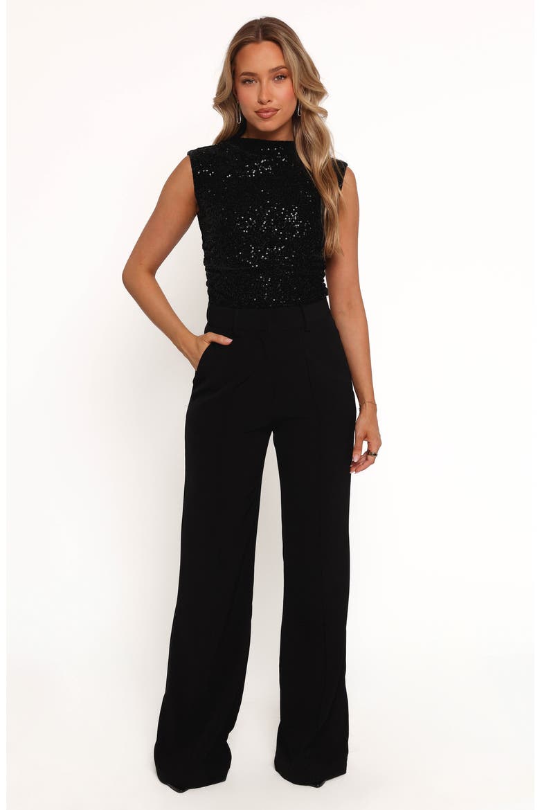 Nissa Velvet Sequin Top, Alternate, color, BLACK