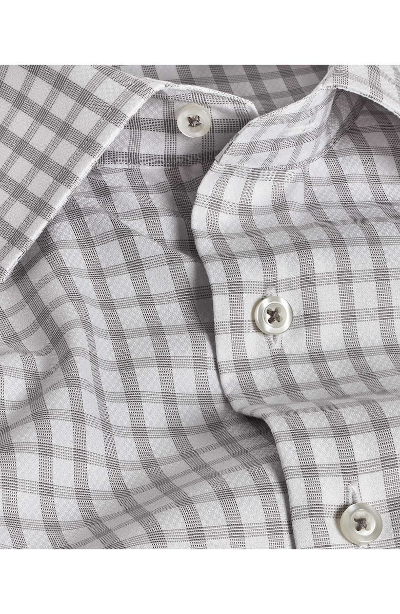 David Donahue Regular Fit Dobby Check Cotton Dress Shirt, Alternate, color, 