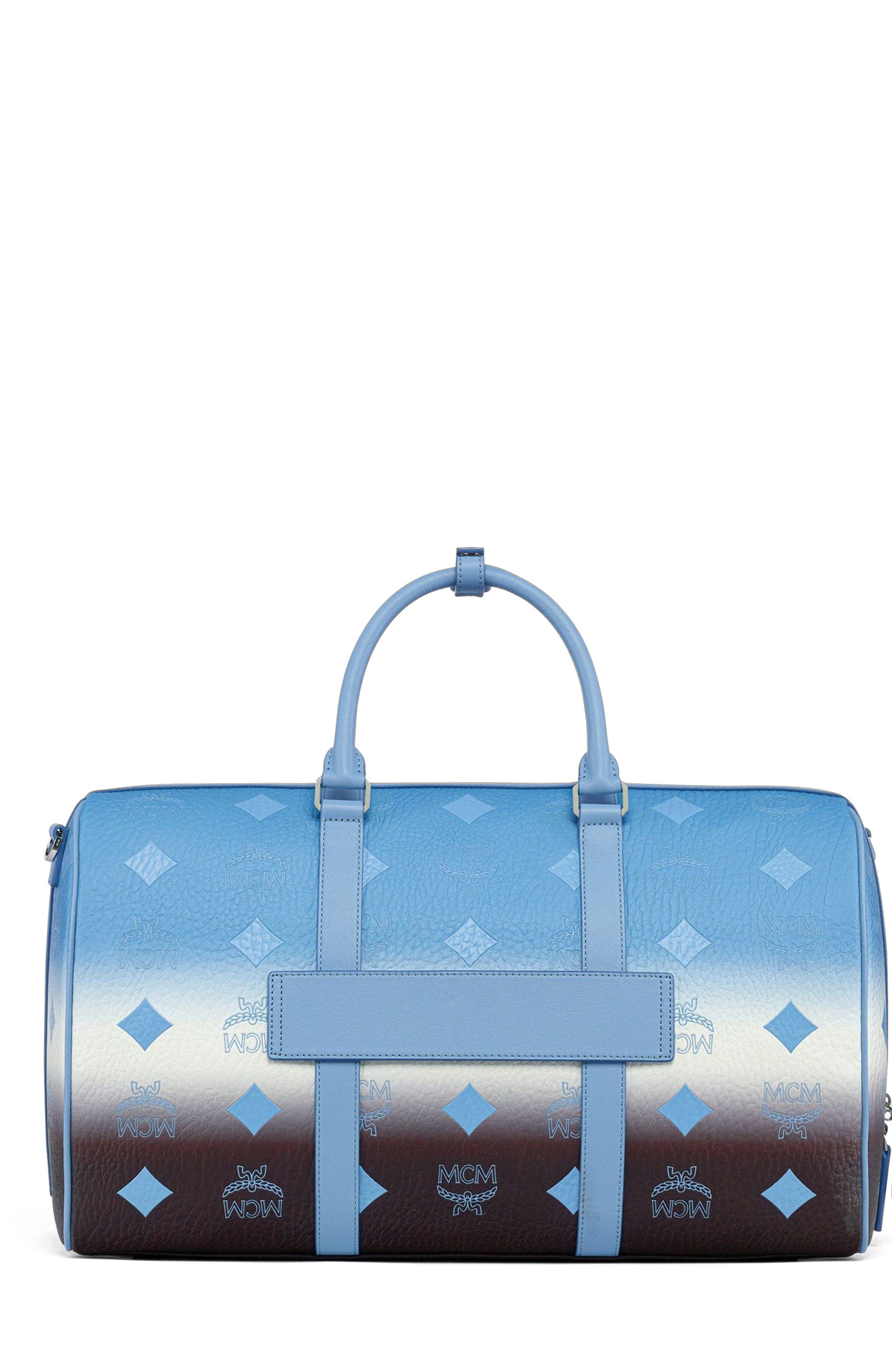 MCM Medium Ottomar Weekender Bag in Gradation Visetos, Alternate, color, Della Robbia Blue