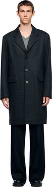 SANDRO Wool broadcloth coat