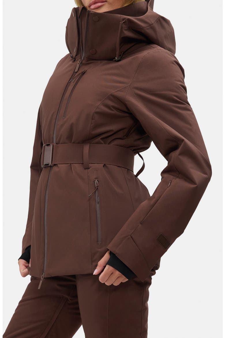 Aston Belted Ski Jacket, Alternate, color, SPIKED COCOA