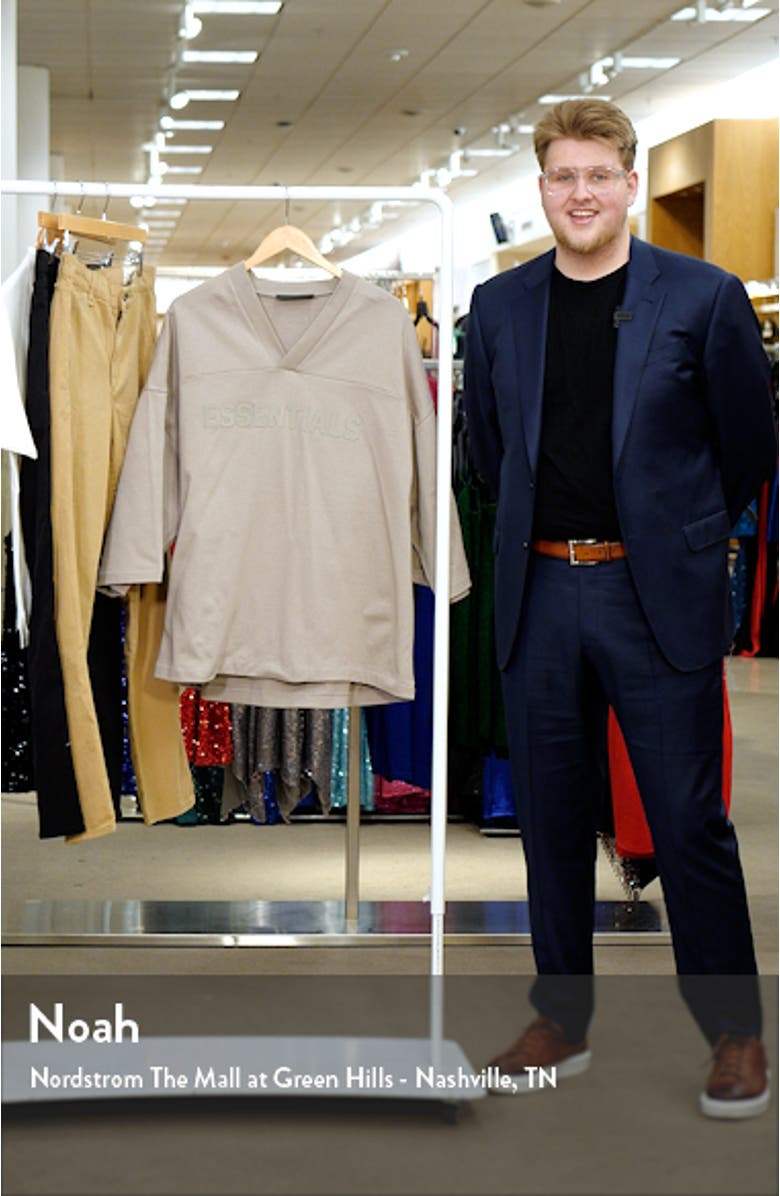 Football Oversize V-Neck Cotton Graphic T-Shirt, sales video thumbnail